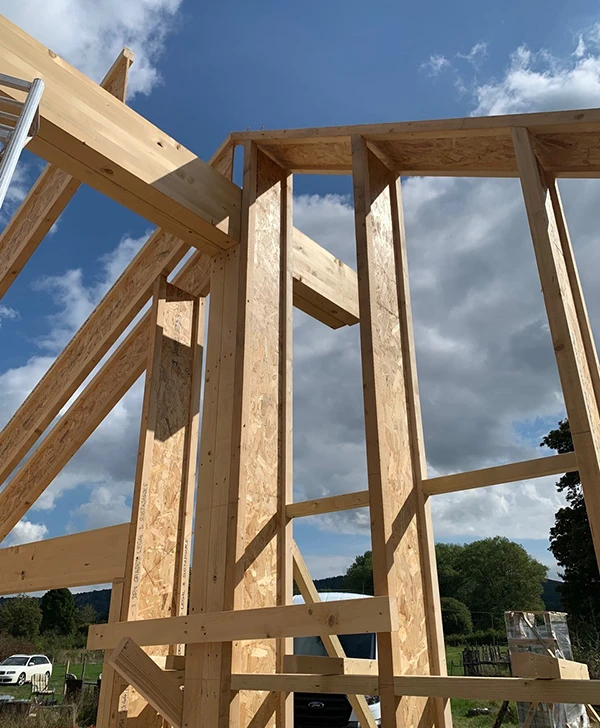 Bungalow Refurbishment frame going up